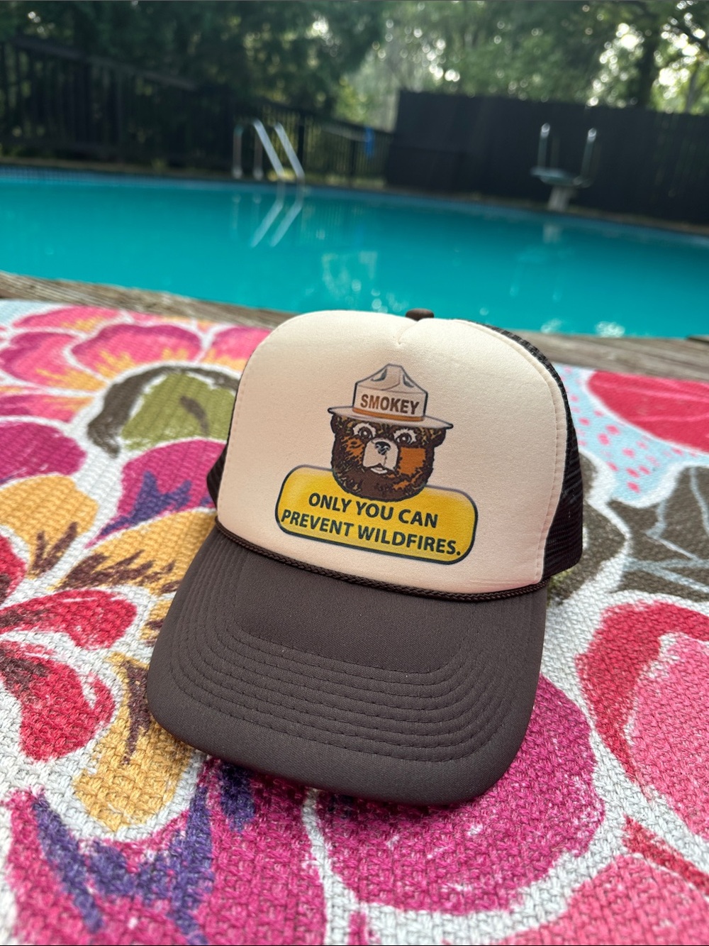 Vintage Smokey The Bear Trucker Hat